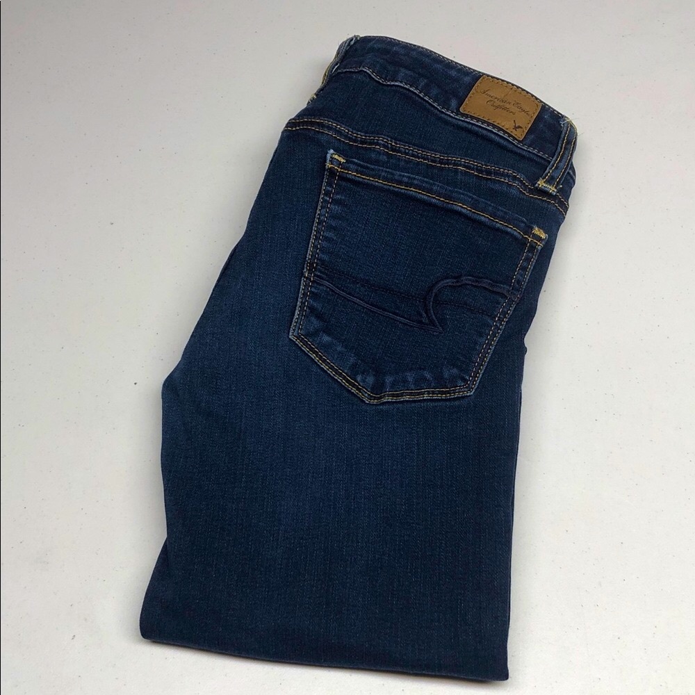 AMERICAN EAGLE SKINNY MID-RISE JEANS 6/28x32 ⭐️